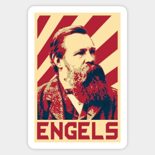 Friedrich Engels Retro Sticker